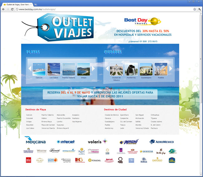 Outlet de voyages de BestDay Travel