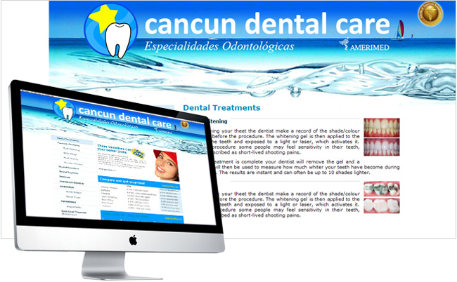 Cancun Dental Care, web site