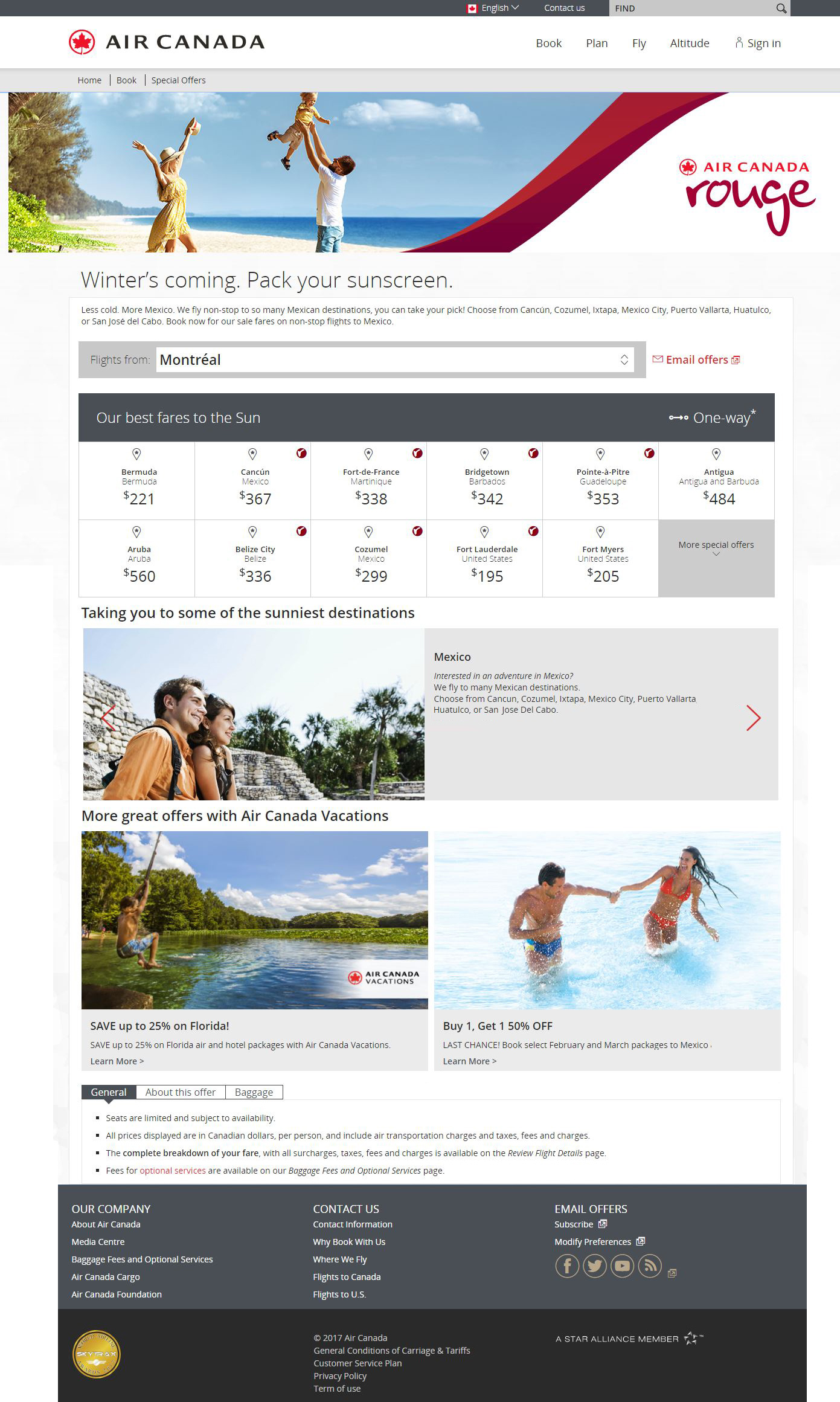 Air Canada - Landing Pages